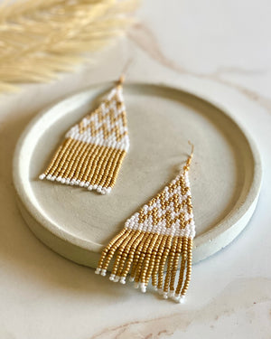 Gold Chevron Earrings