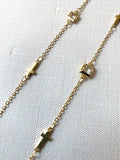 Crystal + Cross Glasses Necklace