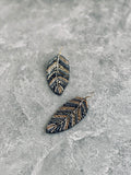Beaded Leaf Earrings
