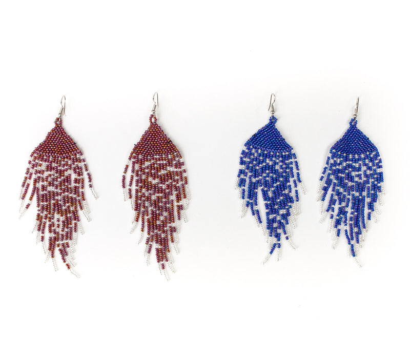 Huichol Stardust Fringe Earrings