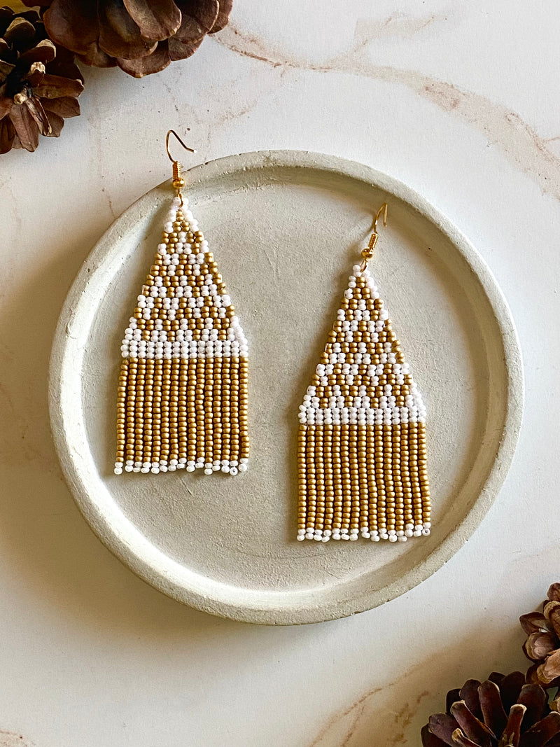 Gold Chevron Earrings