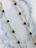 Black Crystal Glasses Necklace